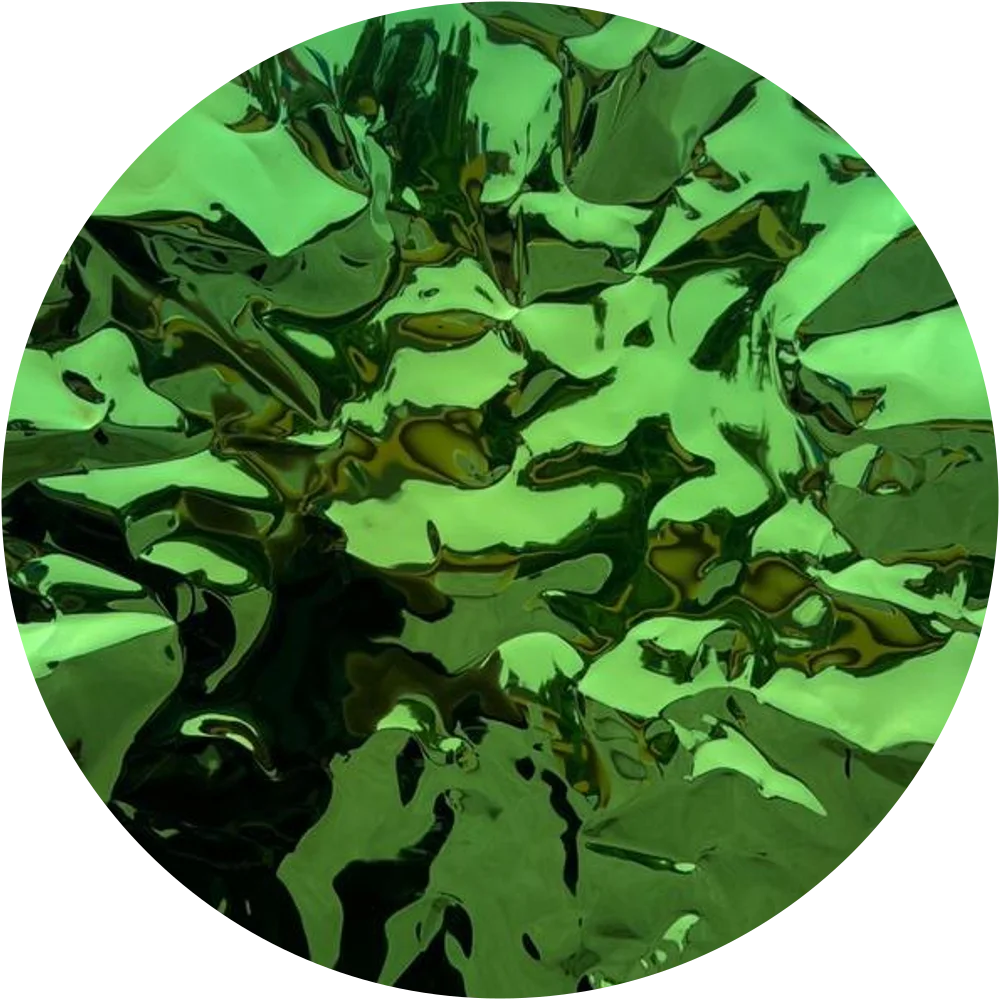 Emerald mirror-polished disc by Hussain Jamil